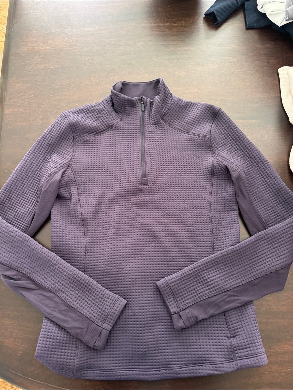 LULULEMON Purple Textured Half Zip Pullover 4/XS